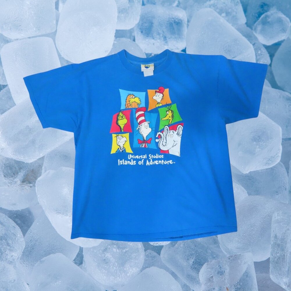 Vintage Universal Studios Island of Adventures Dr. Seuss Landing shirt XL